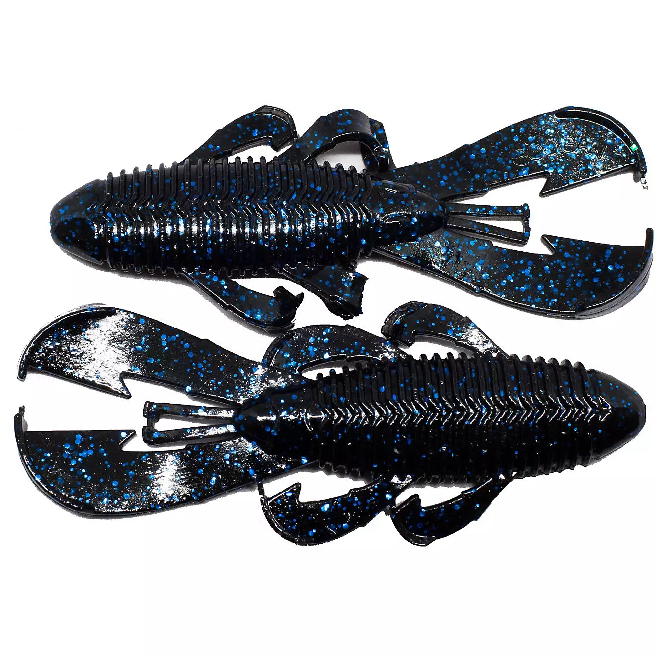 Googan Bandito Bug 4"- 7 Count Black Blue Flake